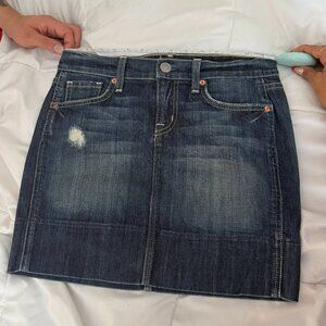 Vintage Fossil Women's Denim Mini Skirt (Size 26)